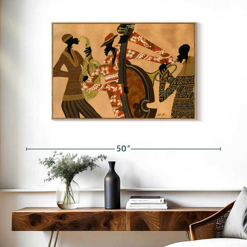 All That Jazz, Cadre flottant en bois naturel, 37 po x 25 po
