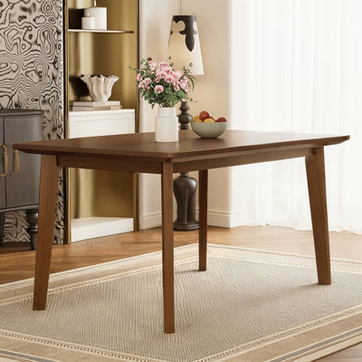 Ensemble de salle à manger rustique 5 pièces - 1 table en bois massif + 4 chaises rembourrées, mobilier de style campagnard pour la cuisine et la salle à manger, ensemble de salle à manger minimaliste pour 4