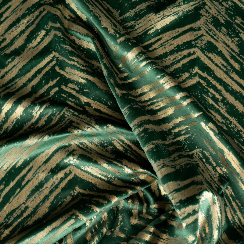 Adelya Blackout Curtains Single Panel, Dark Green