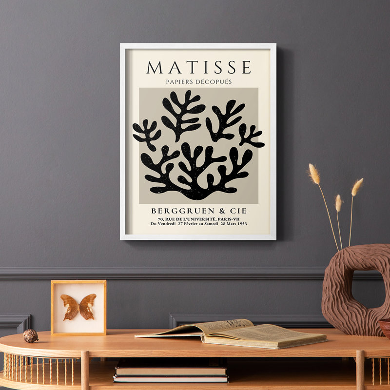 Matisse CLV, reproduction encadrée - bois massif, H 20 po x l 16 po, Blanc