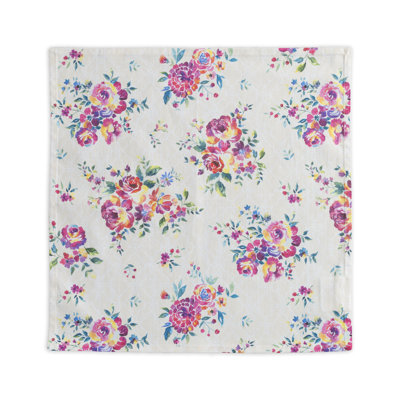 Cotton Floral Square Napkin
