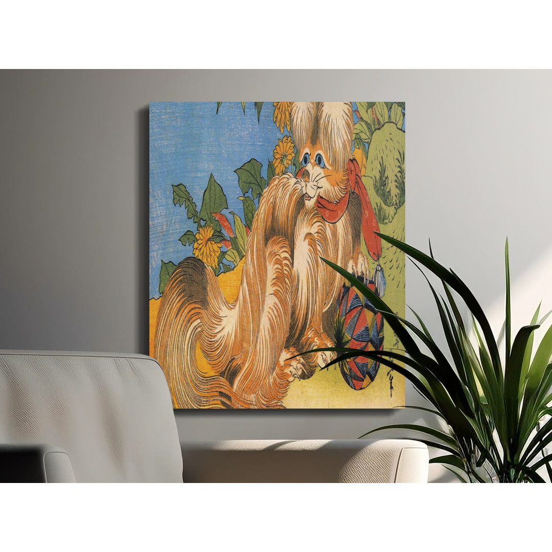 Japanese Bobtail Cat Canvas Wall Art, Ukiyo-e Print, Gallery Wrapped, Ready to Hang, Archival Quality, Cat Lover Gift, Home Decor