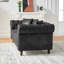 Canapé en tissu 66 po Chesterfield ‌Tech, canapé à accoudoirs roulés en tissu High-Tech, canapé rembourré de style Mid-Century, canapé 2 places pour salon, bureau, appartement-1759498243