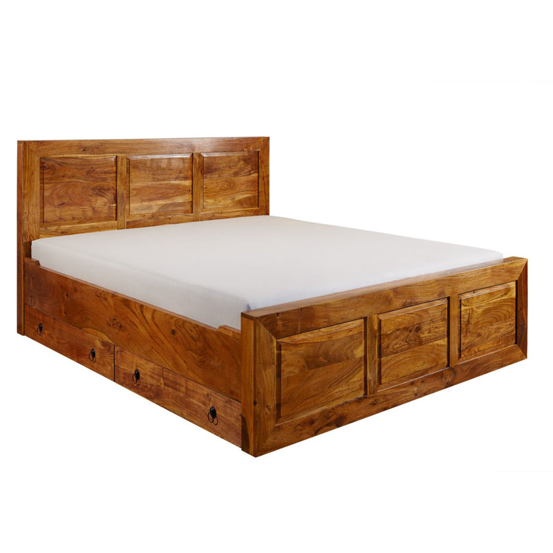 Oxford EU Double - 140 X 200 Cm Solid Wood Storage Bed