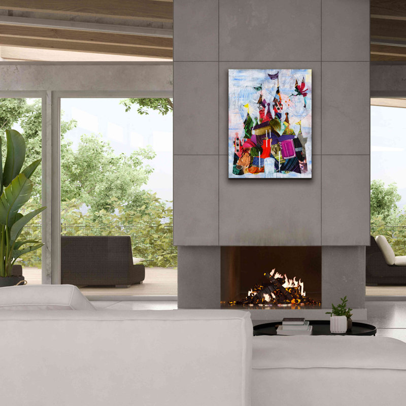 «Castle» par Artpoptart, art mural sur toile, L 26 po x H 34 po x P 1,5 po