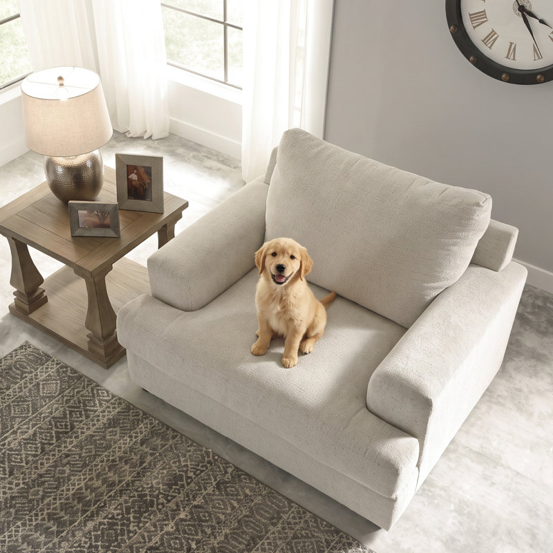 Aneysa Upholstered Accent Chair, Stone, Brown