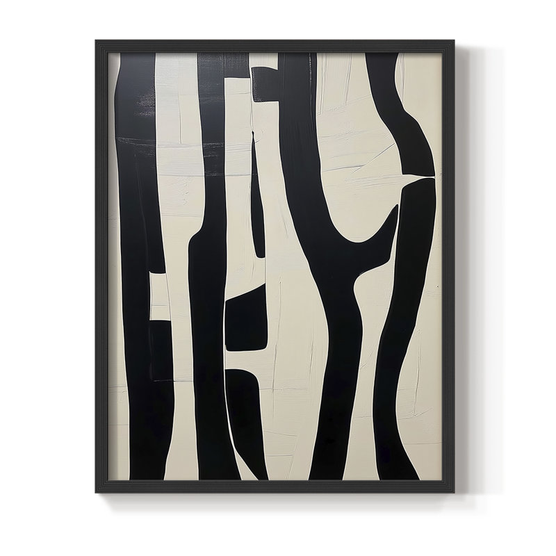 " ABSTRACT Series DCLIV " by J Paul, Black, 15" H x 12" W