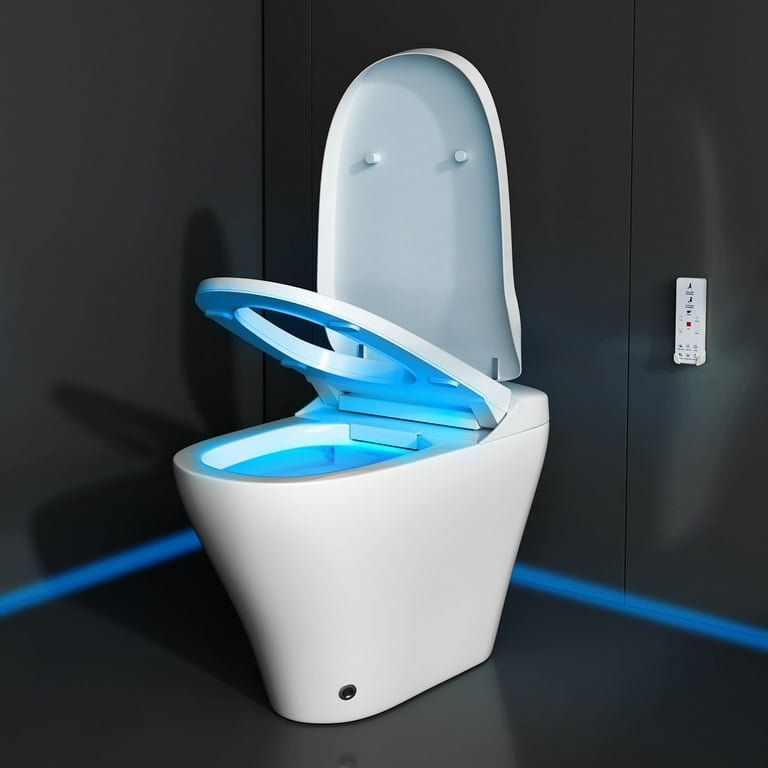 SUPERFLO Smart Tankless Toilet with Auto Flush, One-Piece Smart Toilet with  Heated Seat & Night Light for Bathrooms