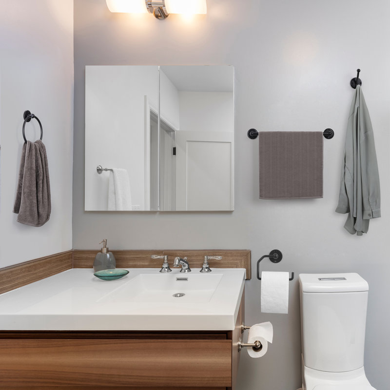 Ensemble de quincaillerie de salle de bain 4 pièces, Noir