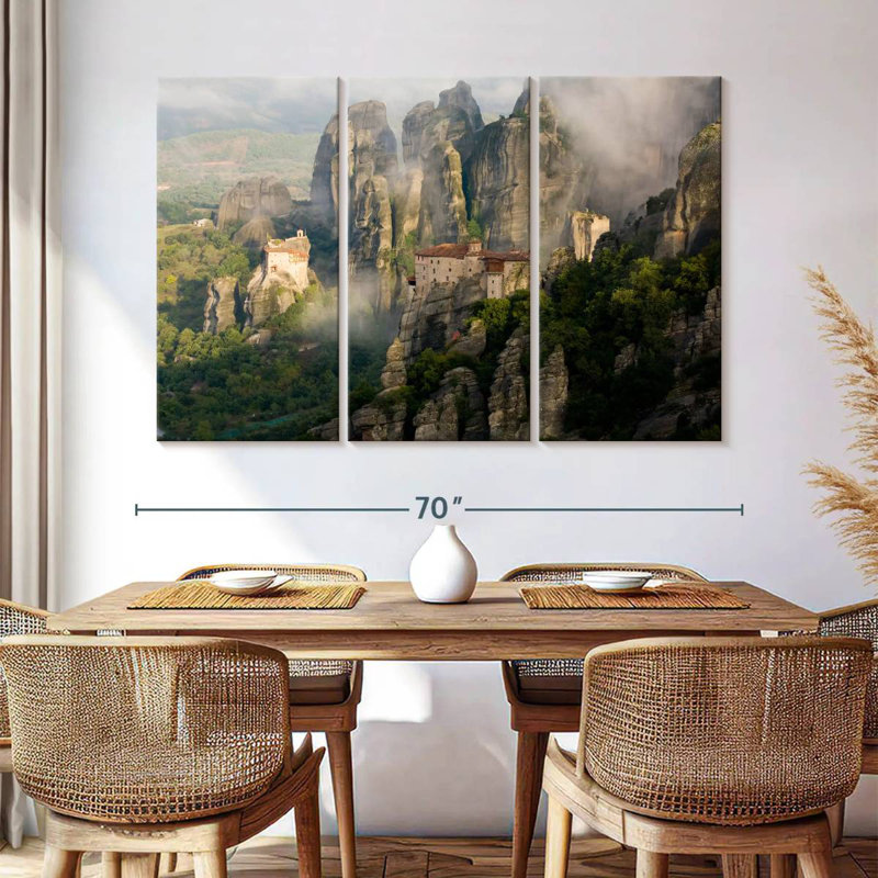 Adella Greek Meteora Monastery, 42" H x 65" W