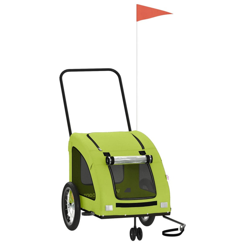 Foldable Pet Bike Trailer, green, 63.5 x 124.5 x 66 cm