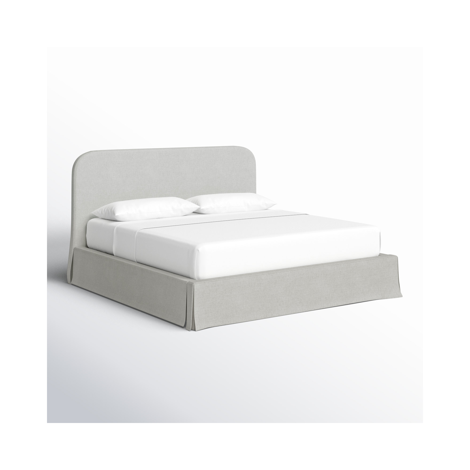 Miya Upholstered Bed, Queen, Cream