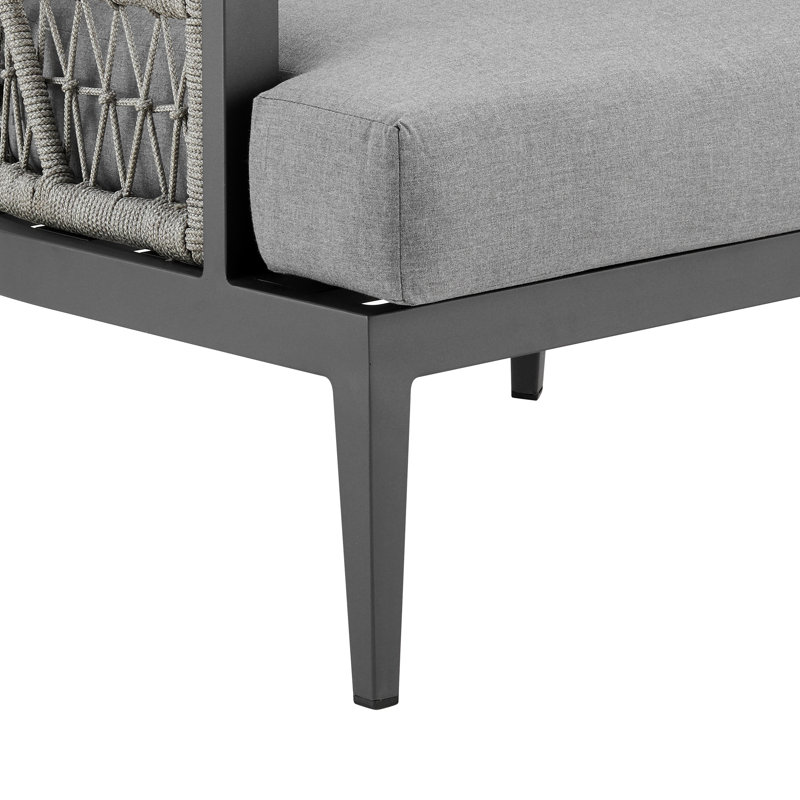 Chaise de patio avec coussins Evalyn