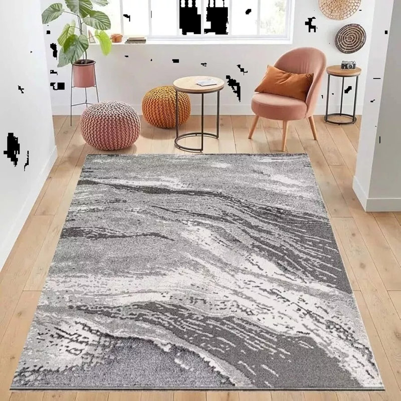 Abstract Shag Area Rug, Rectangle 60 x 110 cm
