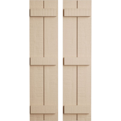 Volets rustiques à deux planches en simili-bois (par paire)