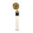  Abel LED Wall Sconce in Matte Black with Warm Brass Accents