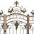 Metal Hinged Foldable Arched Partition 5 Panel Partition Room Divider Screen with Acanthus Design