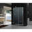 DreamLine Unidoor 42 - 43 inch W x 72 inch H Frameless Hinged Shower Door with Shelves in Brushed Nickel-122846403-122846401