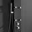 6-Jet Rainfall Shower Panel System With Spa Jets Rainfall Waterfall Shower Head And Shower Wand Marble Finish In Black