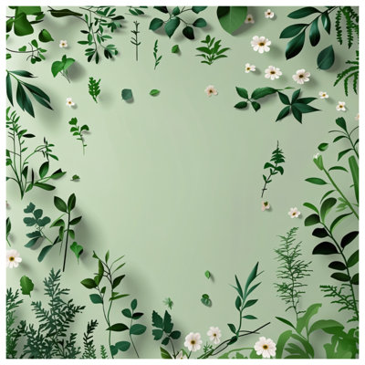 Édredon de verdure à motif floral minimaliste