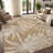 Tropical Leaf UV Resistant Woven Indoor Outdoor Rug Brown/Beige/Ivory-1692893070-1680183089