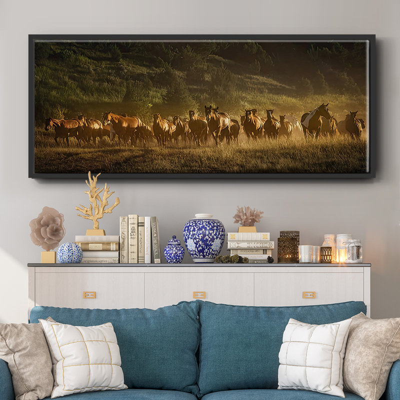 Wild and Free III- Framed Canvas, 8" H x 20" W