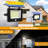 120led Solar Split + Integrated Induction Flood Light 6000k Two Packs
