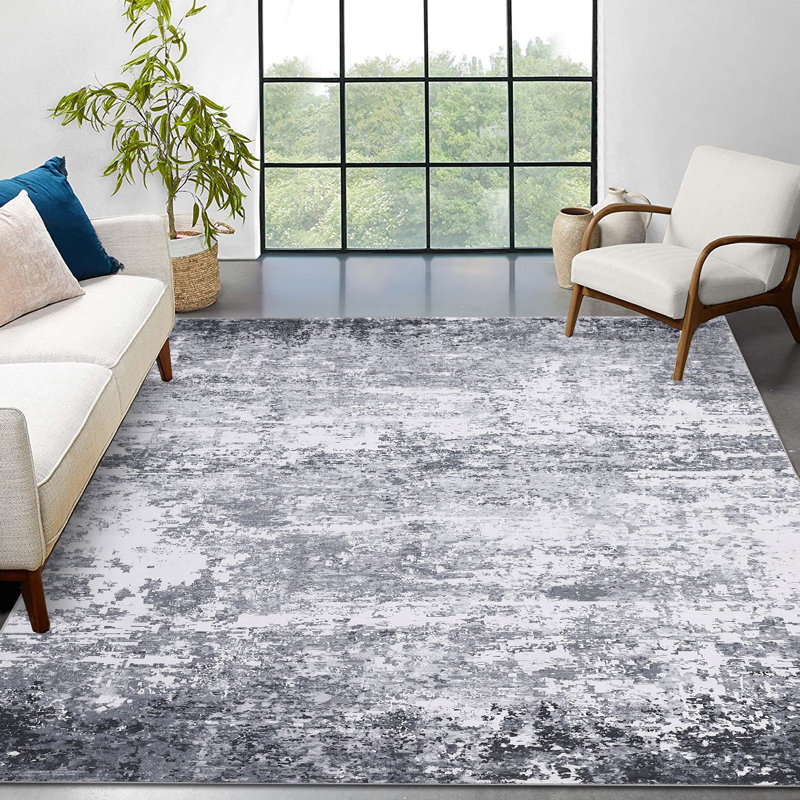Abstract Machine Printed Area Rug, Rectangle 80 x 150 cm