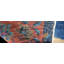 Antique Floral Wool Hand Knotted Pile Blue 1920s Rug