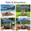 Abri de toit escamotable standard en tissu standard de 12 pi x 12 pi - Bleu-63342433-87377829