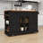 Rolling Kitchen Cart with Drop Leaf, Open Side Racks, Drawers, Shelves and Power Outlet-626205459