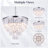 Modern 4 - Light Tiered Crystal Chandelier Dimmable