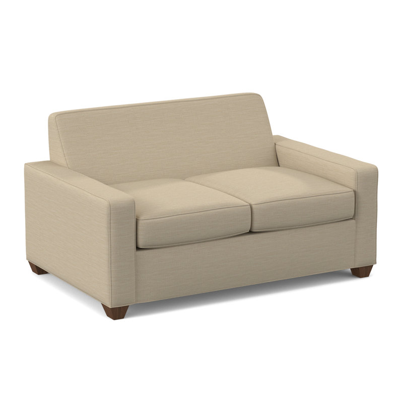 Avery 72" Square Arm Sofa, Montana Walnut, Ridgecrest Putty
