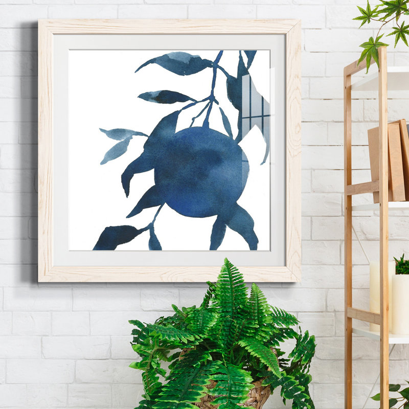 Indigo Oranges I-Premium, reproduction encadrée - prête à être accrochée, Papier avec cadre blanc, Blanc