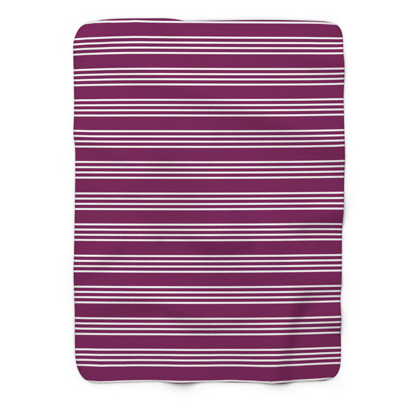 Magenta Lines - 1 pièce Sherpa Premium, L 50 po x L 60 po