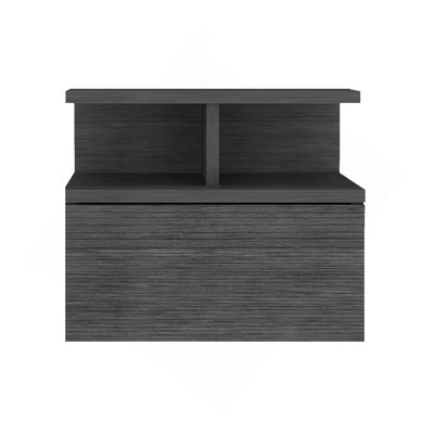 Adele Floating Nightstand With Drawer And Open Storage Shelves