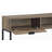 Rustic Oak And Black Writing Desk With Drawer And Shelf