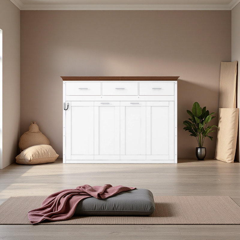 Lit escamotable simple avec 3 tiroirs