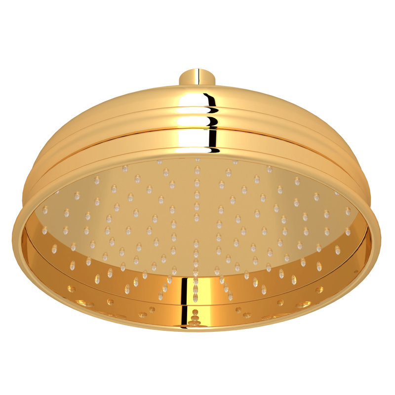Bordano Raincan Shower Head, Unlacquered Brass