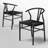Wishbone Chair Solid Wood Y-Back Dining Chairs-2126938410