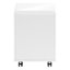 Classeur à roulettes avec traitement de surface blanc brillant, tiroirs de rangement de bureau, support d'imprimante moderne fonctionnant en douceur et aspect stratifié