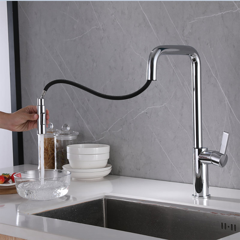 Belfry Kitchen Whitchurch Pull Out Kitchen Faucet, Chrome