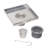 6" Square Shower Drain with Tile-In Pattern Grate-70772456