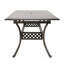 Table de salle à manger extensible Cast Weather-. Fer et bois. Couleur naturelle. 64 po x 37,5 po 29 po. Patio 80,2 lb - Bois, construction 29