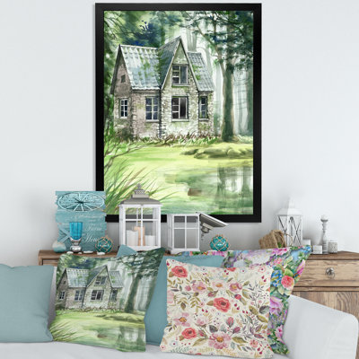 «Haunted House In The Pine Forest», reproduction sur toile