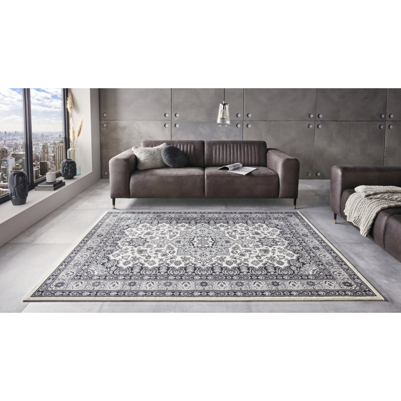 Parun Tabriz carpet in gray, Rectangle 200 x 290cm