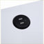 Blanc moderne Table basse noire avec port USB intégré et tiroir coulissant pour le salon