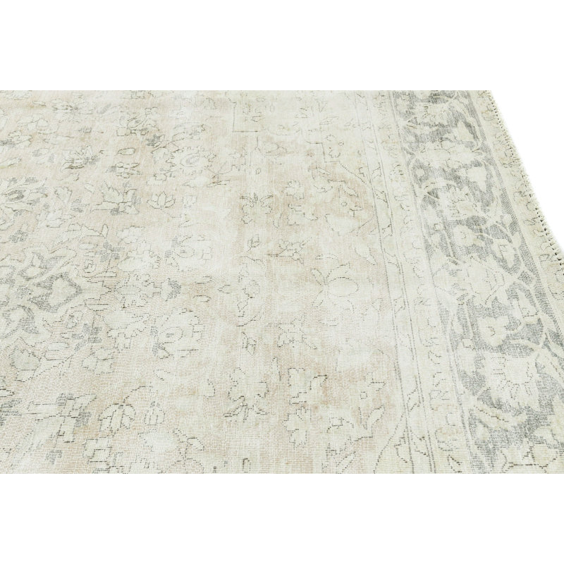 Muted Beige Traditional 7X11 Oriental Area Rug