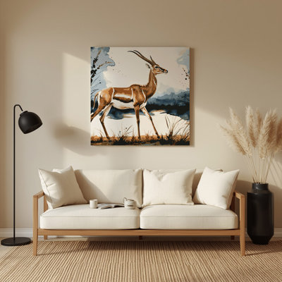 Faune, art mural gris Gerenuk