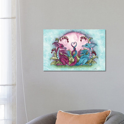 Love Dragons 1 Piece Wrapped Canvas Painting